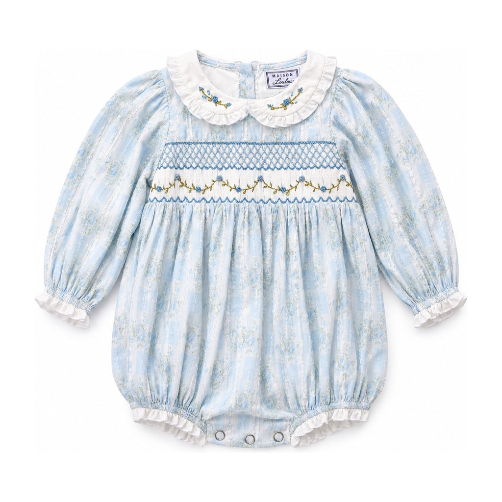 Bluebird Heirloom Smocked Romper