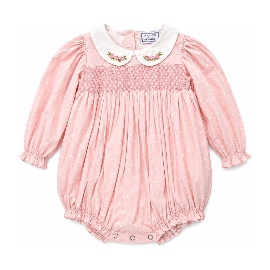 Little Dot Heirloom Long Sleeve Romper
