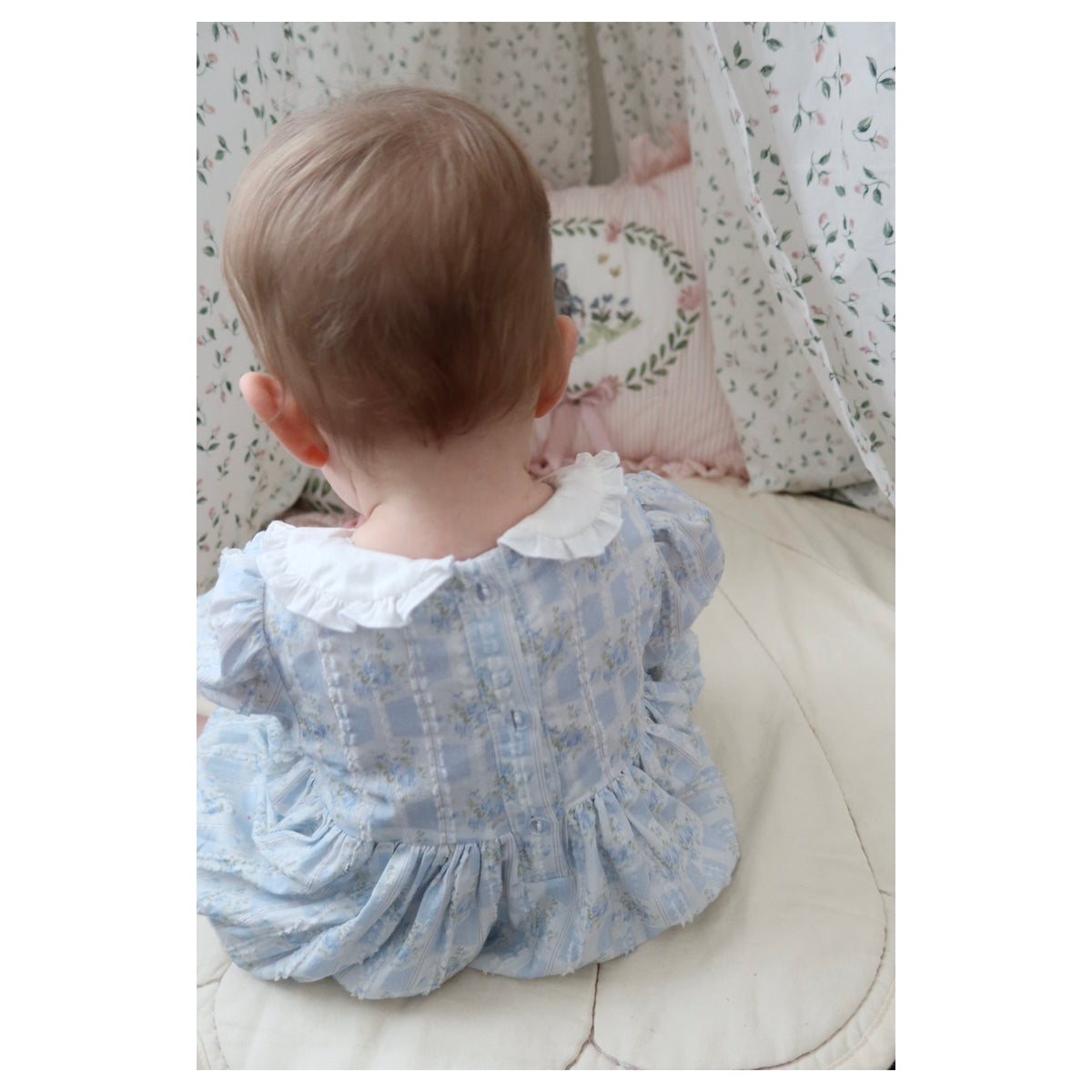 Bluebird Heirloom Smocked Romper