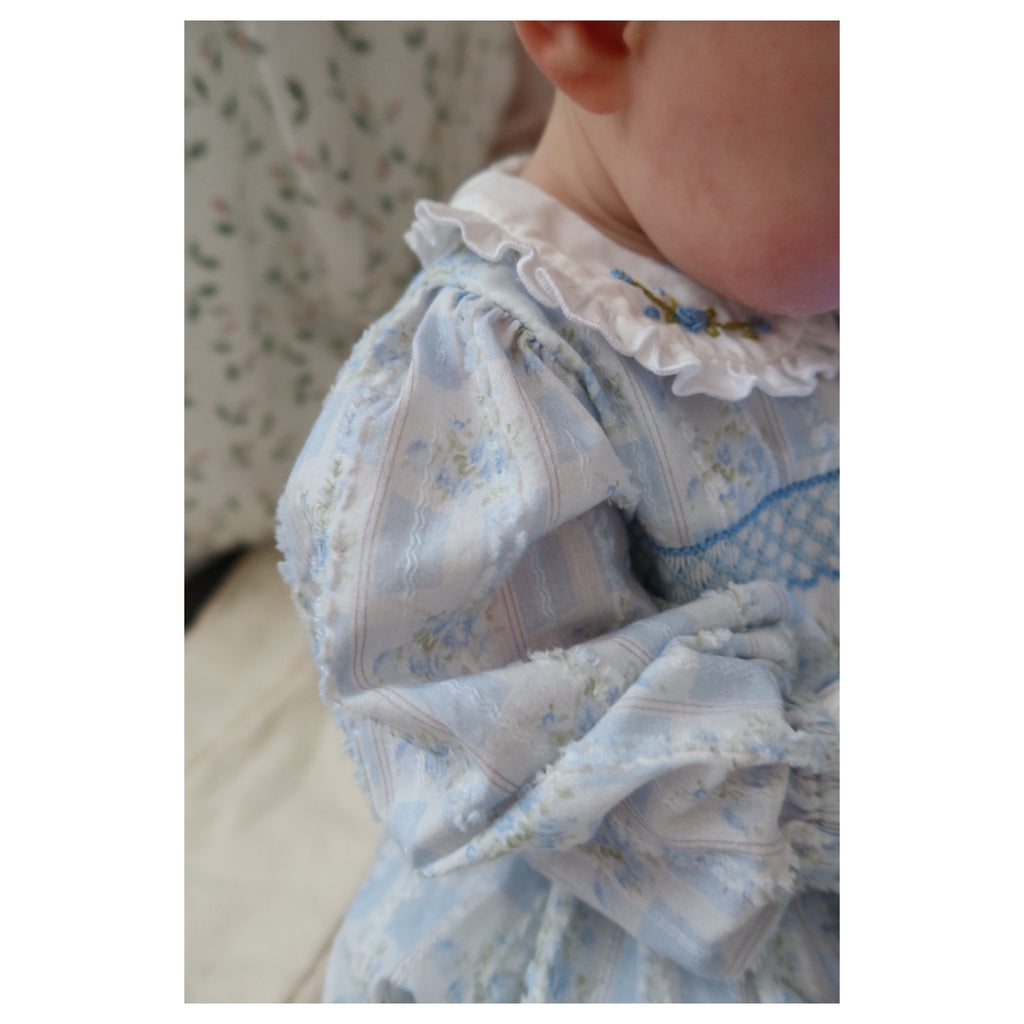 Bluebird Heirloom Smocked Romper