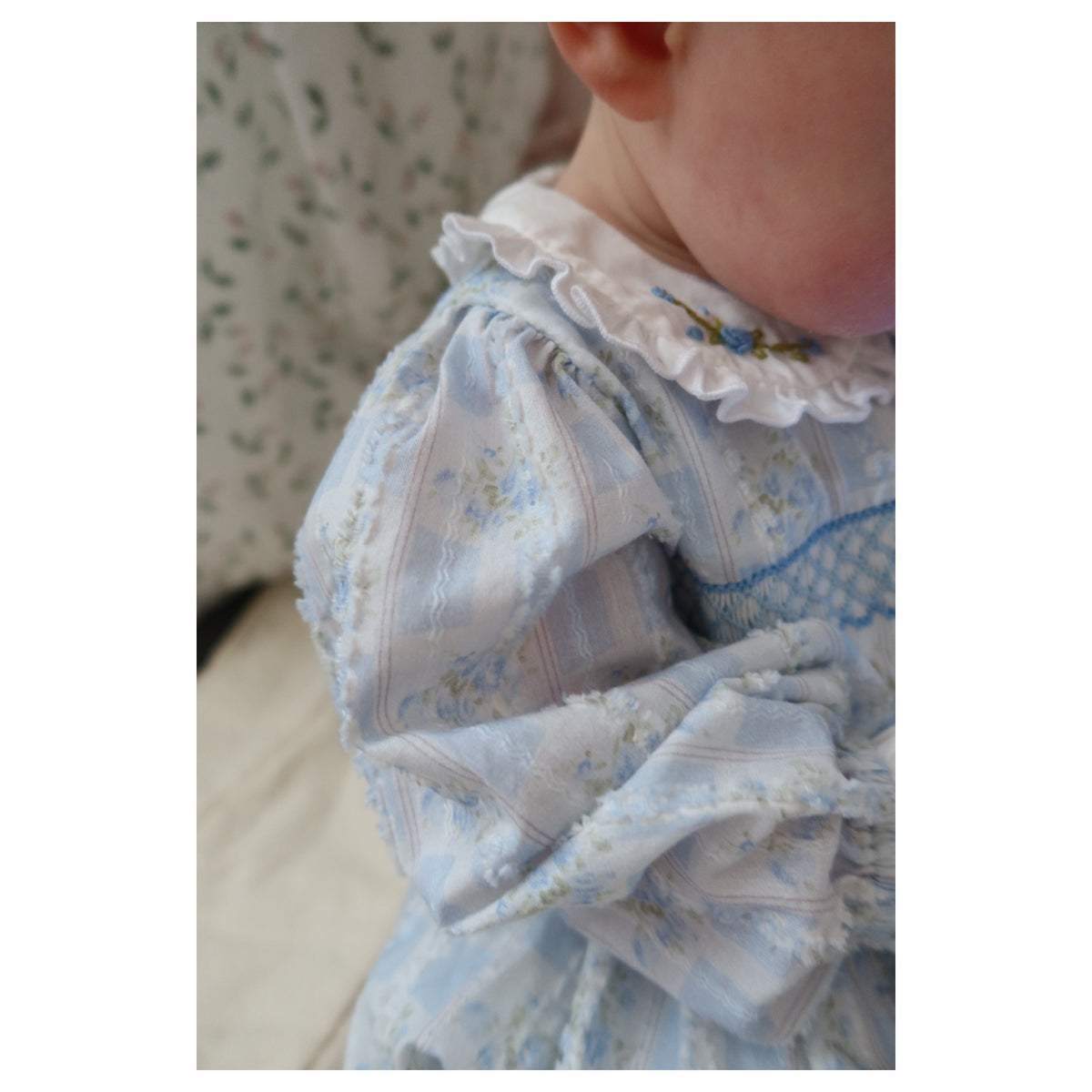 Bluebird Heirloom Smocked Romper