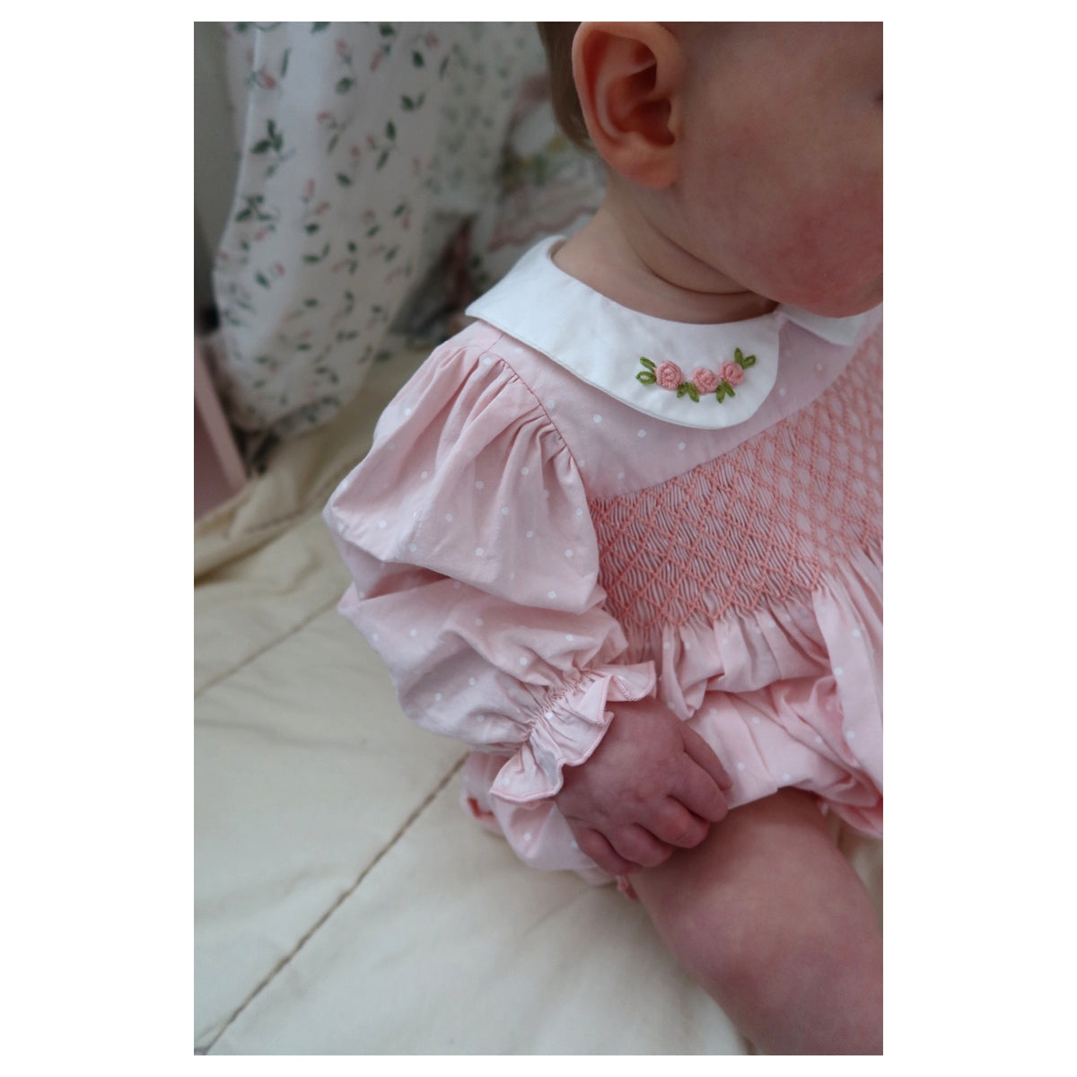 Little Dot Heirloom Long Sleeve Romper