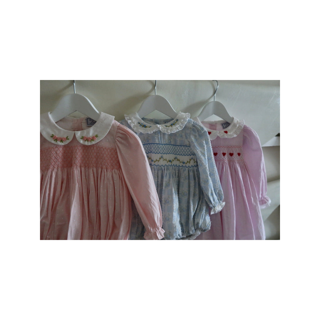 Bluebird Heirloom Smocked Romper