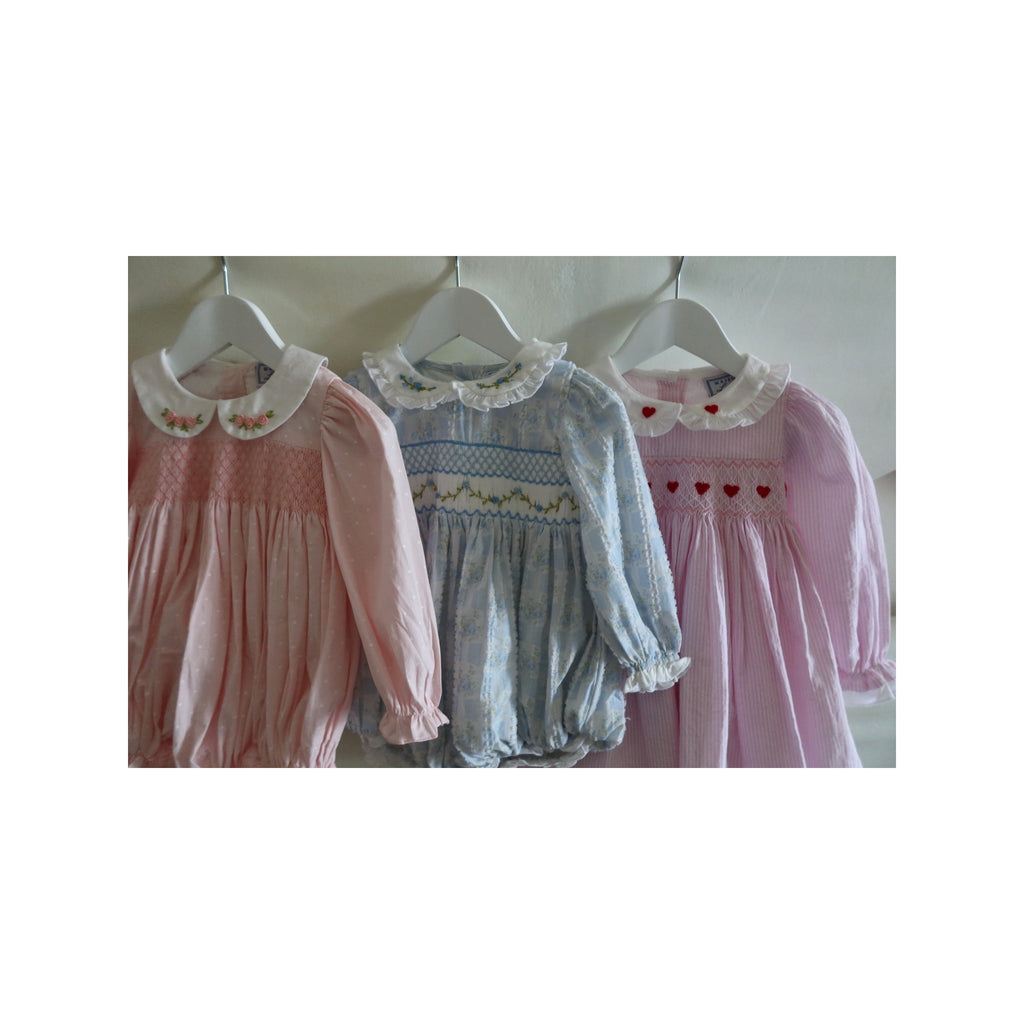 Bluebird Heirloom Smocked Romper