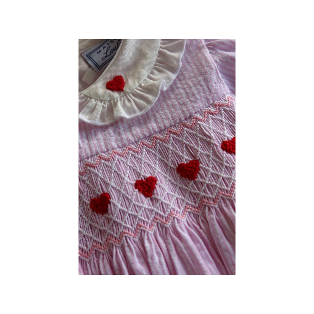 Queen of Hearts Heirloom Smocked Dress