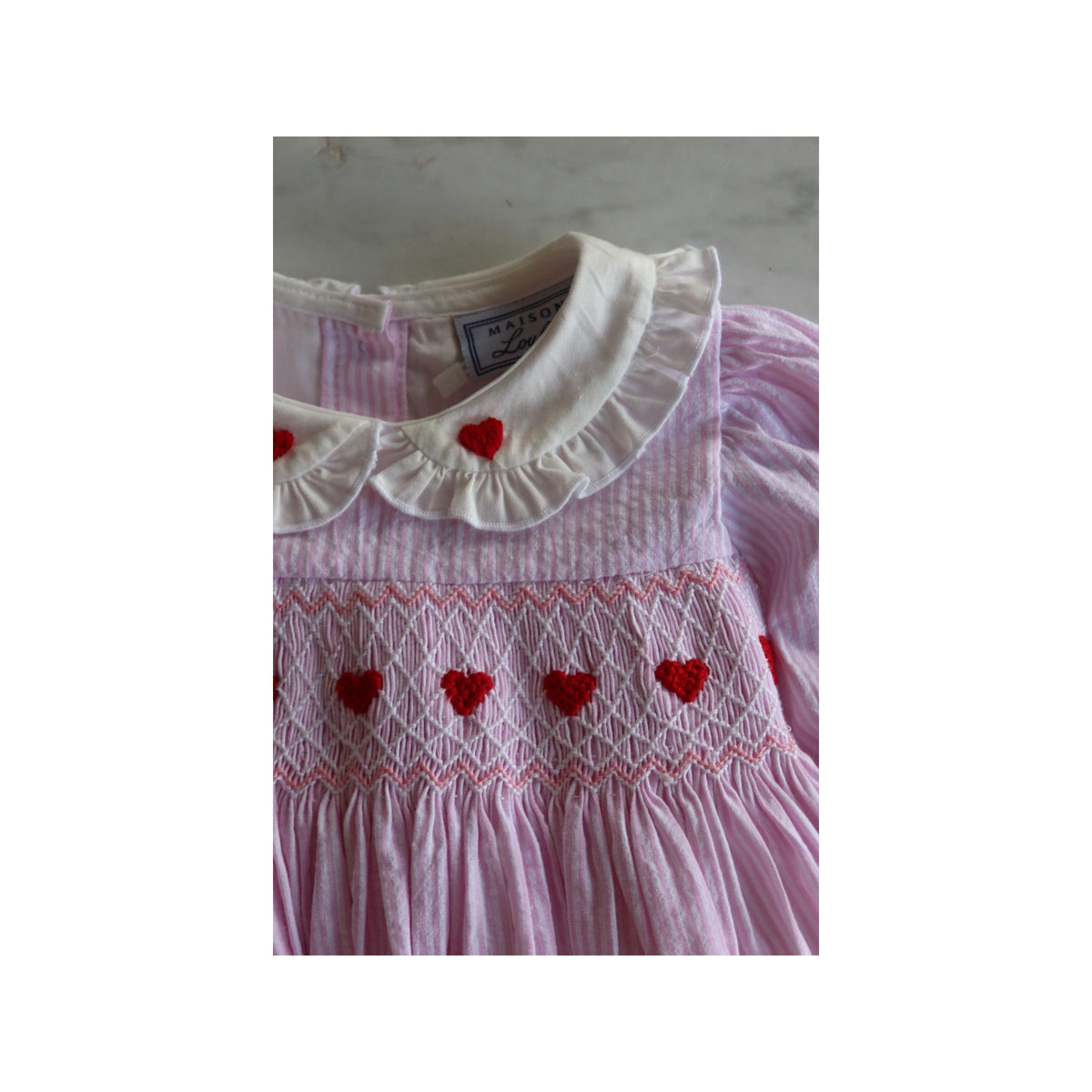 Queen of Hearts Heirloom Smocked Dress