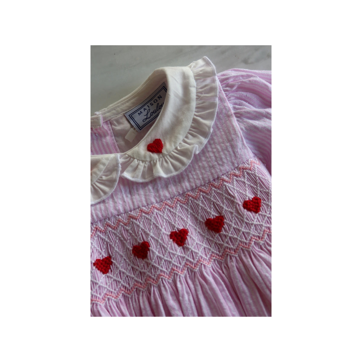 Queen of Hearts Heirloom Smocked Dress
