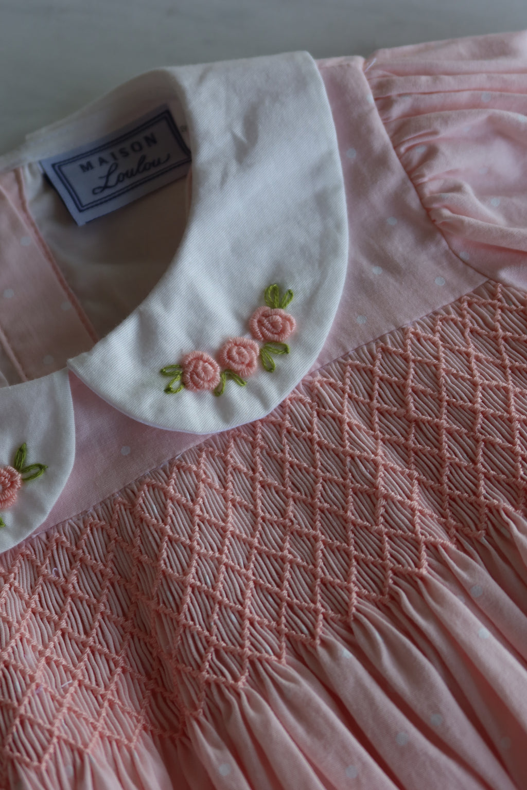 Little Dot Heirloom Long Sleeve Romper