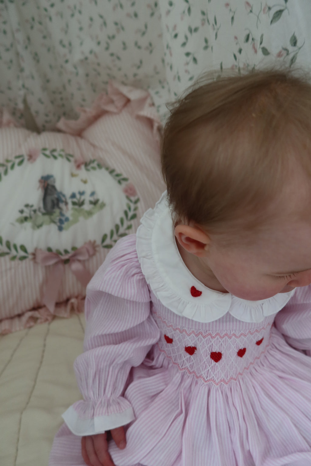 Queen of Hearts Heirloom Smocked Dress